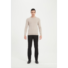 Men's Machine Washable Cashmere Round Neck Pullover Sweater